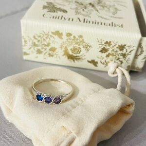 Caitlyn Minimalist Vintage Birthstone Ring